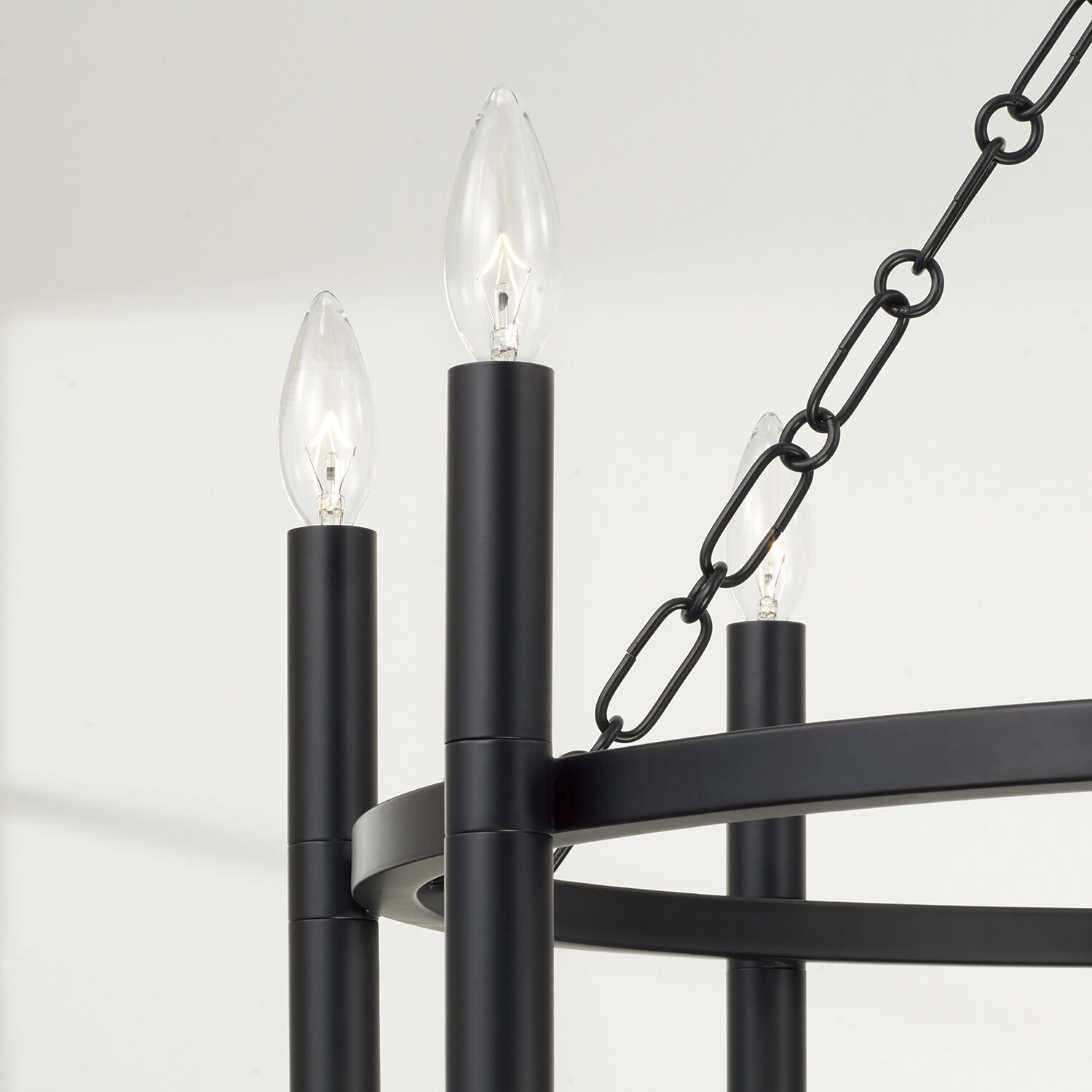 Winton 8 Light 28 inch Matte Black Chandelier Ceiling Light