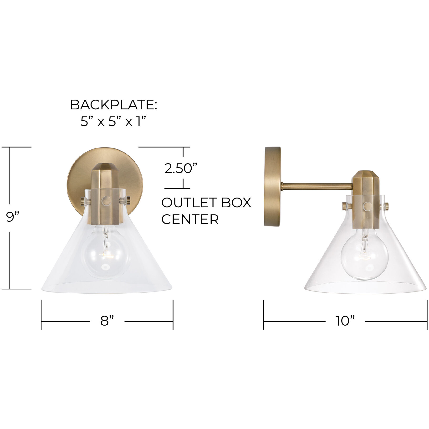 Greer 1 Light 8 inch Aged Brass Sconce Wall Light