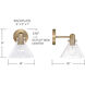 Greer 1 Light 8 inch Aged Brass Sconce Wall Light