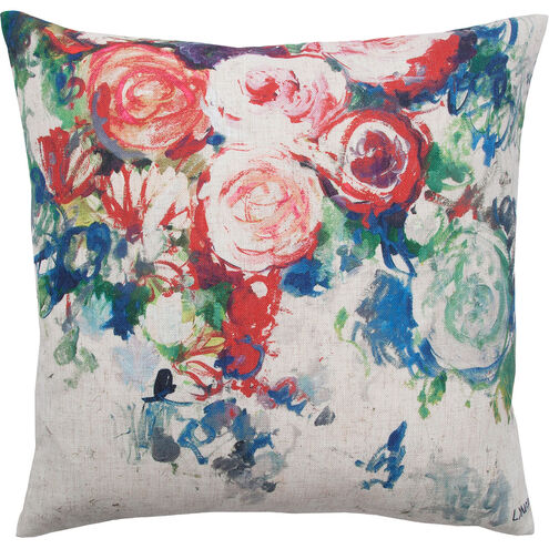 Bouquet 20 inch Multi-Color Pillow