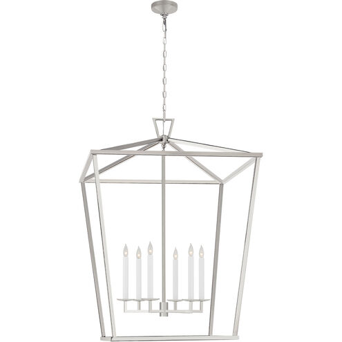 Chapman & Myers Darlana 6 Light 36 inch Polished Nickel Lantern Pendant Ceiling Light, XXL