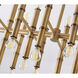 Canada 42 Light 14 inch Gold Chandelier Ceiling Light, Bamboo Pipe 