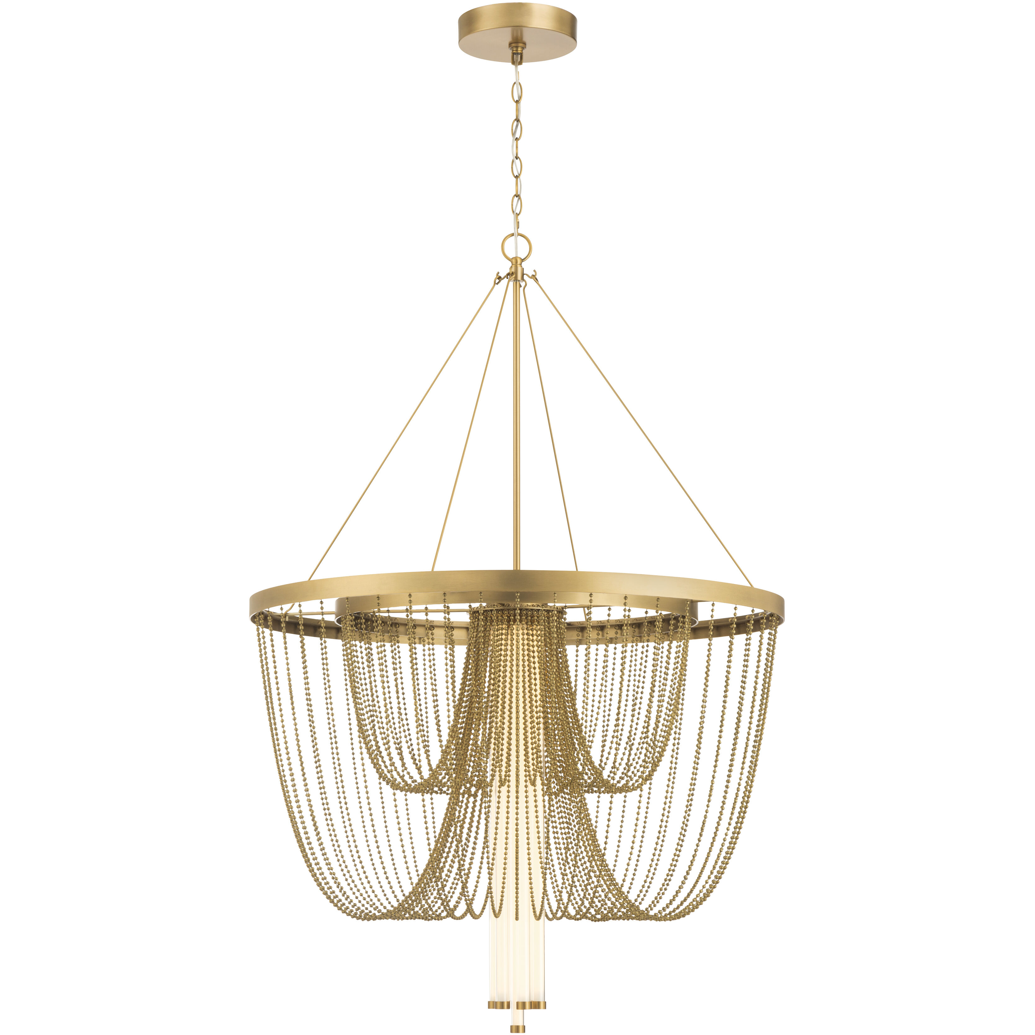 Jezelle LED 34.25 inch Legacy Brass Pendant Ceiling Light