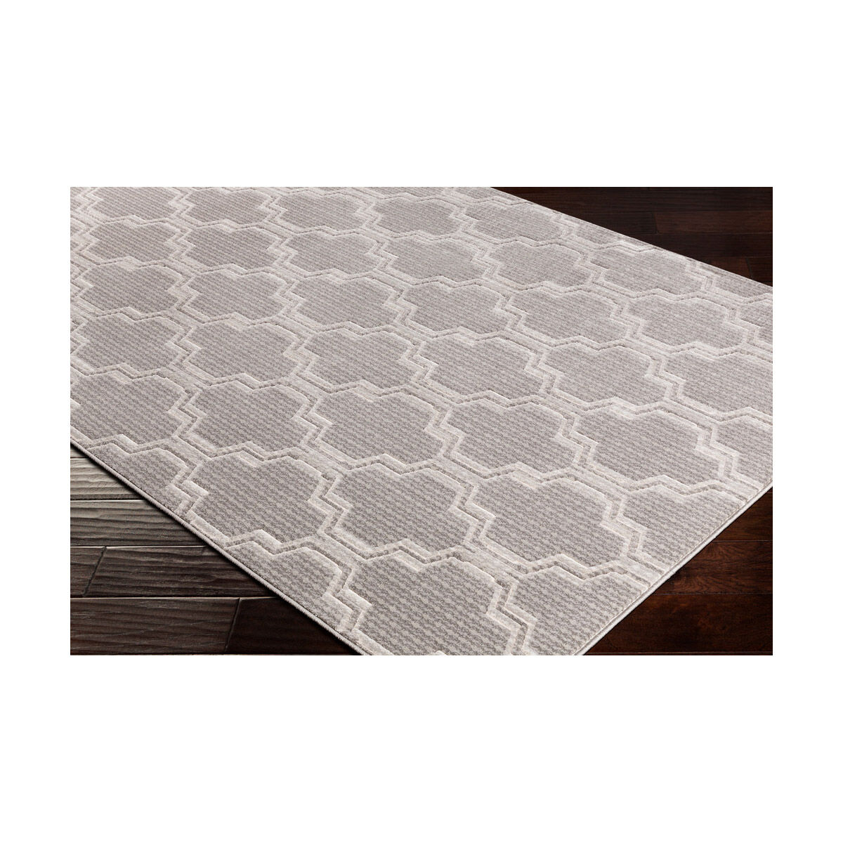 Lagom 35 X 24 inch Charcoal/Medium Gray/Light Gray/Ivory Rugs, Rectangle