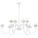 North Fork 12 Light 38 inch Sand White Chandelier Ceiling Light, Two Tier