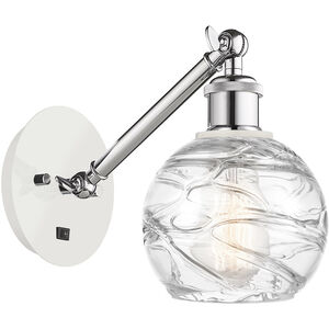 Ballston Athens Deco Swirl LED 6 inch White and Polished Chrome Sconce Wall Light