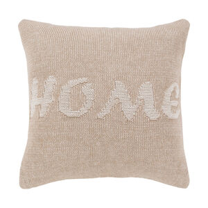 No Place Like Home 18 X 18 inch Khaki/Ivory Pillow Kit, Square