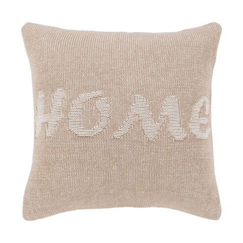 No Place Like Home 18 X 18 inch Khaki/Ivory Pillow Kit, Square