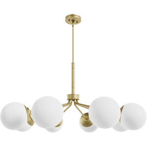 Hepburn 8 Light 40 inch Modern Brass Chandelier Ceiling Light, Extra Large