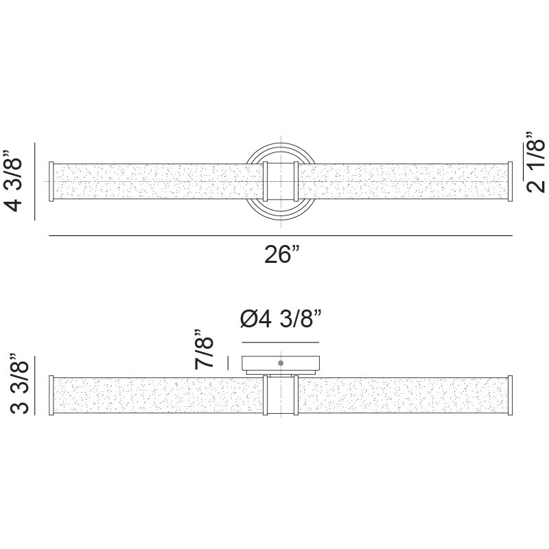 Steveston LED 26 inch Chrome Bath Vanity Light Wall Light