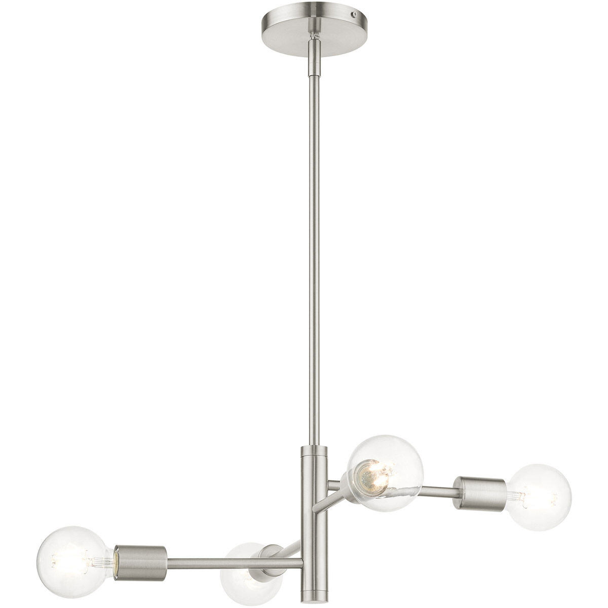 Bannister 4 Light 18 inch Brushed Nickel Chandelier Ceiling Light