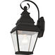 Exeter 1 Light 16 inch Black Outdoor Wall Lantern