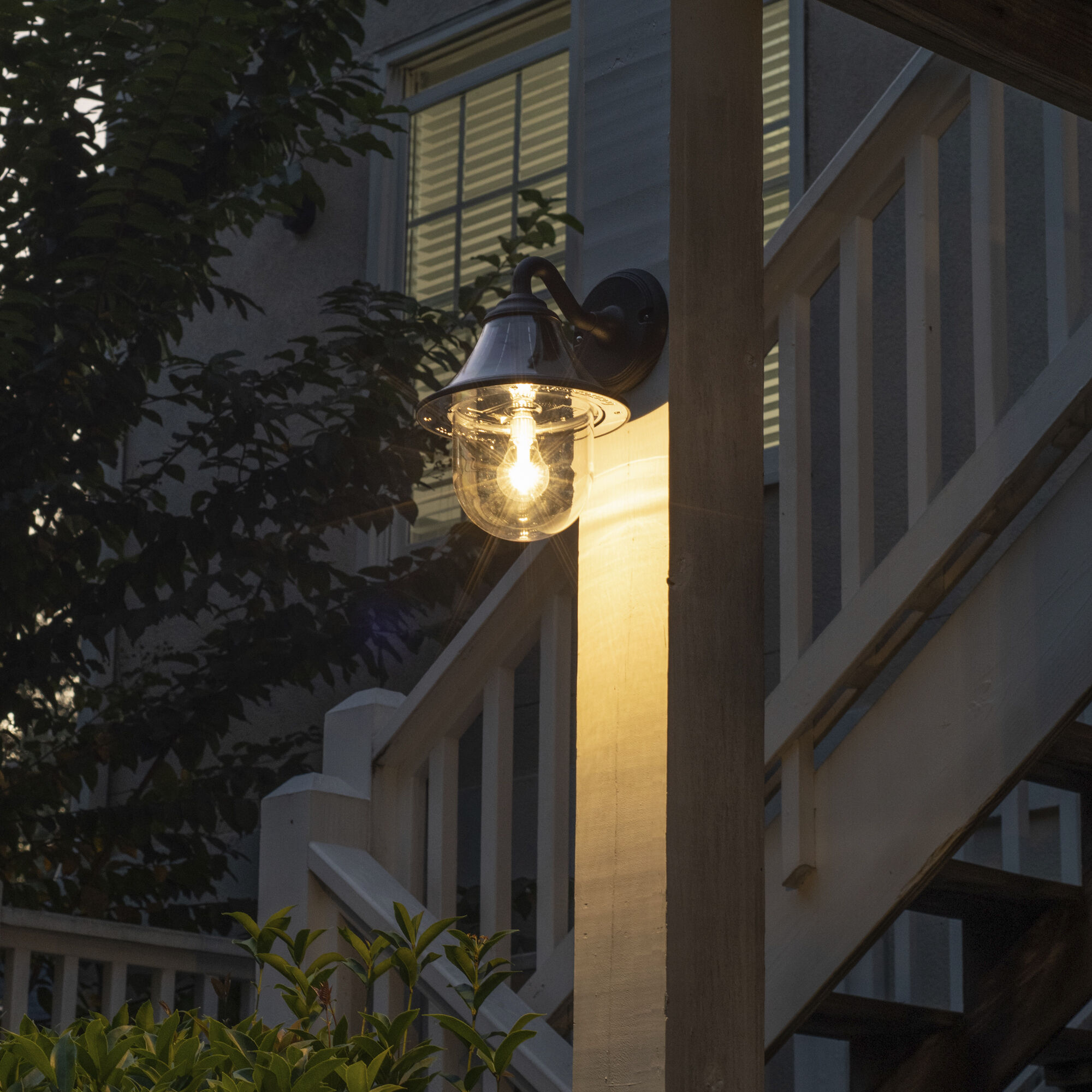 Infinity LED 9.44 inch Black Outdoor Wall Sconce, Solar