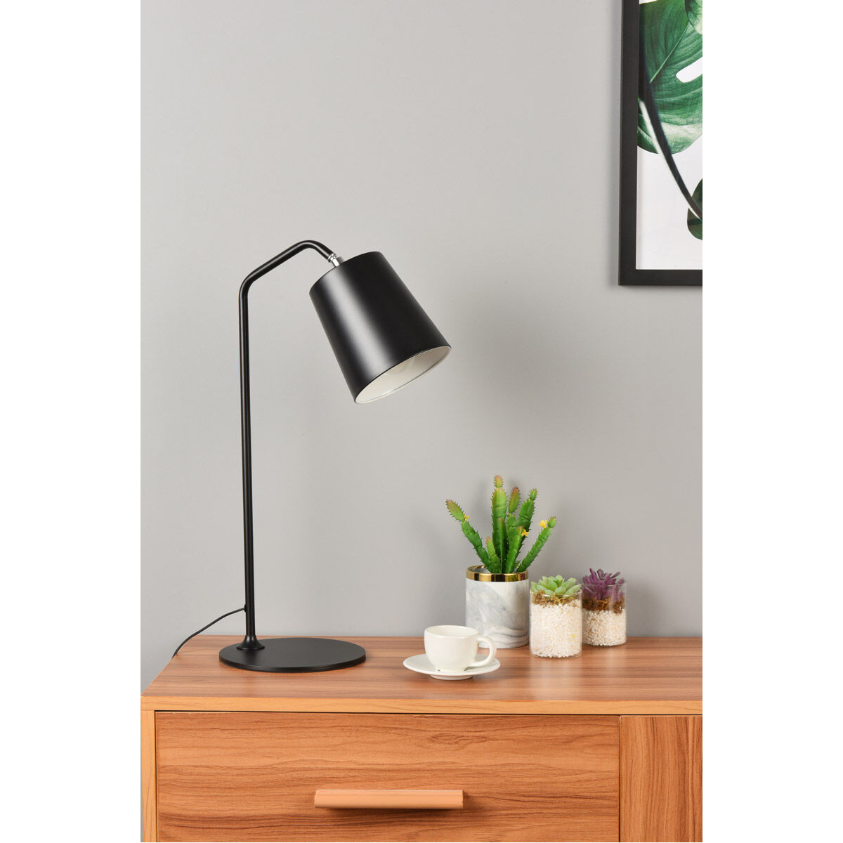 Leroy 20 inch 40.00 watt Black Table Lamp Portable Light