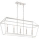 Aviary 5 Light 42 inch Polished Nickel Island Chandelier Ceiling Light