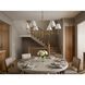 C&M by Chapman & Myers Ridgewood 6 Light 48 inch Burnished Brass Chandelier Ceiling Light