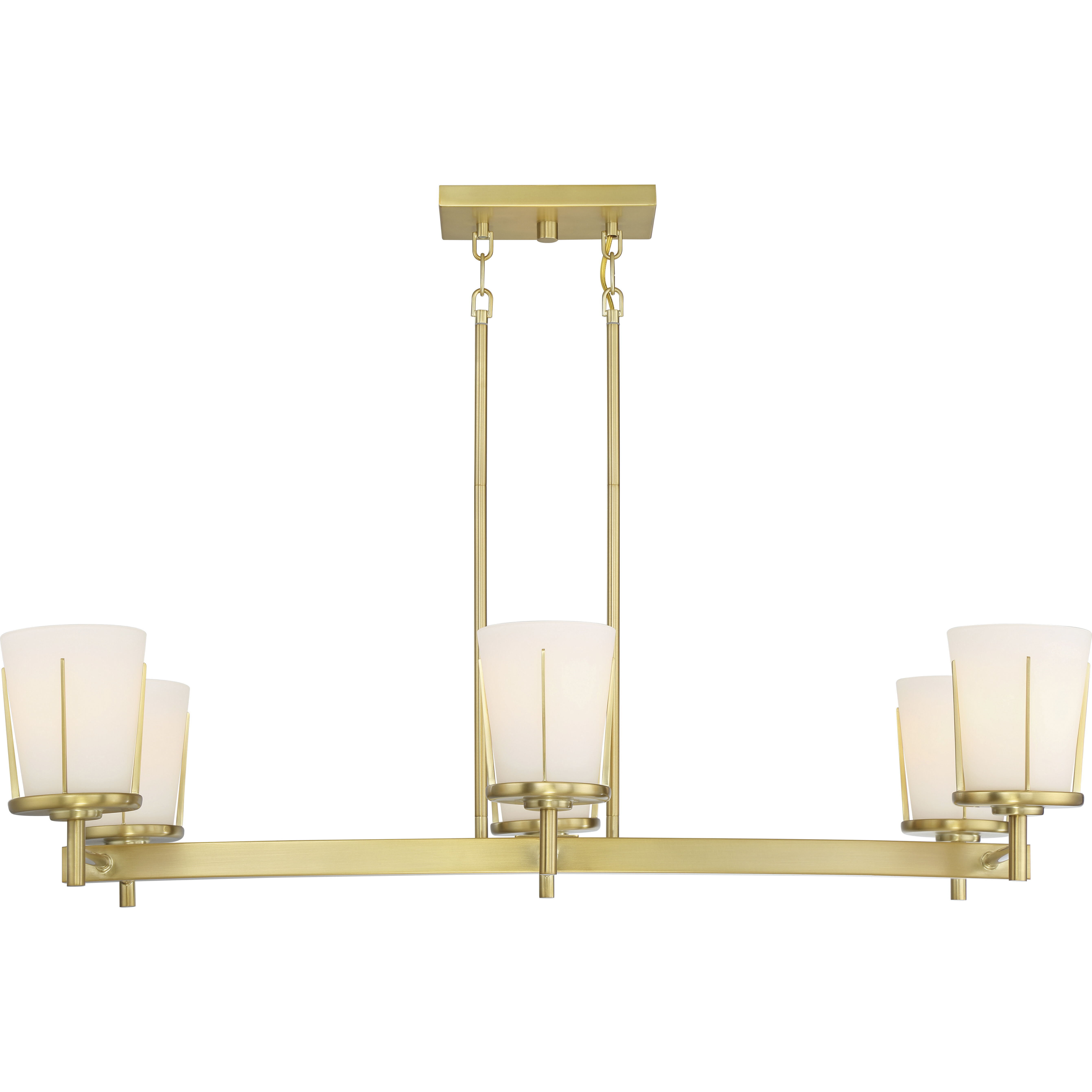 Serene 6 Light 36 inch Natural Brass Island Pendant Ceiling Light