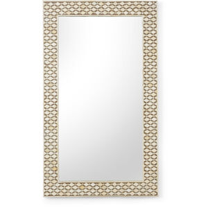 Chelsea House 48 X 28 inch White/Brown Wall Mirror
