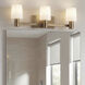 Adani 3 Light 24 inch Champagne Bronze Bath Bracket Wall Light, 3 Arm