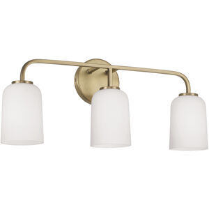Lawson 3 Light 23.5 inch Aged Brass Vanity Light Wall Light