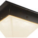 Mineral 1 Light 7.88 inch Urban Bronze and Alabaster Flush Mount Ceiling Light in Alabaster Shade