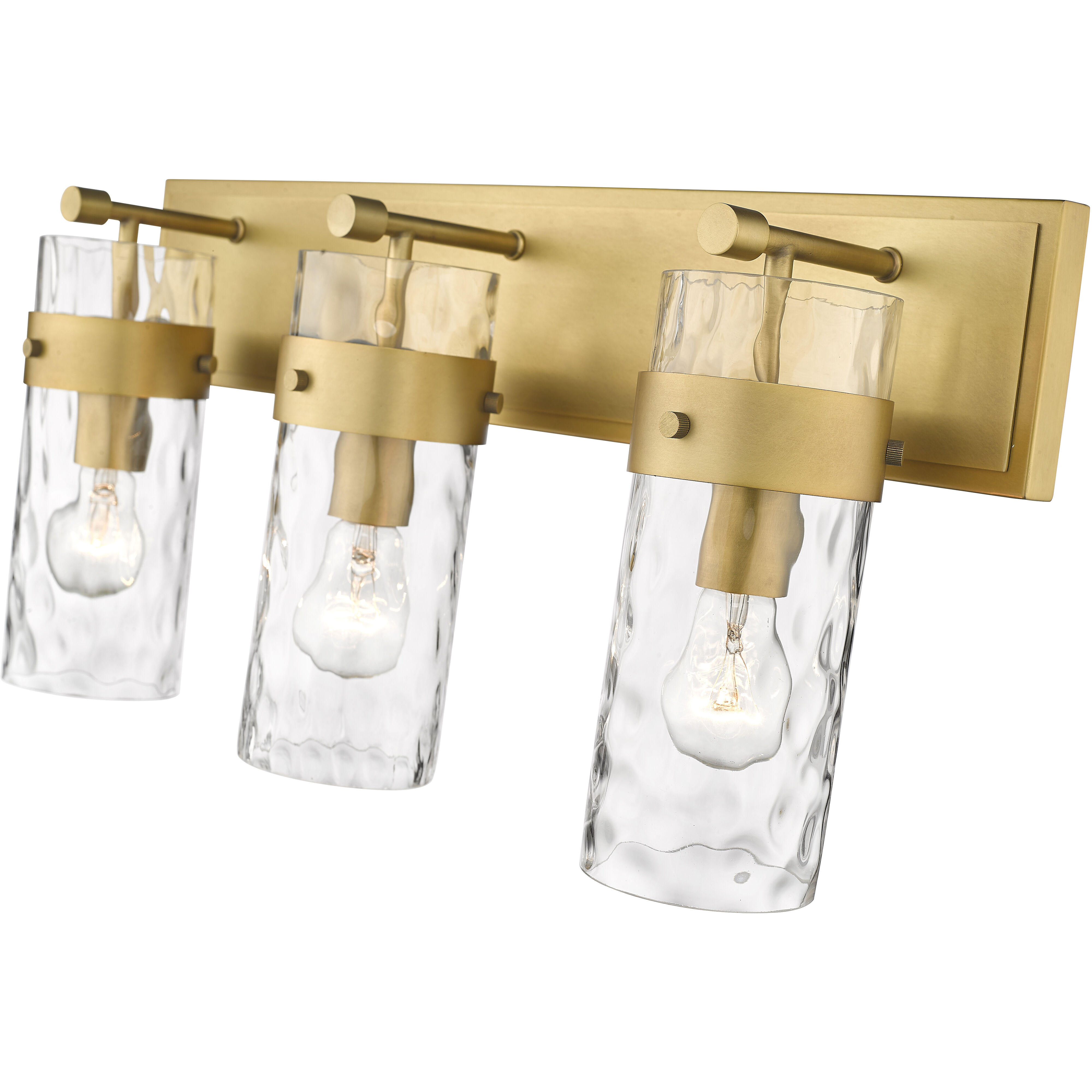 Fontaine 3 Light 24 inch Rubbed Brass Vanity Wall Light