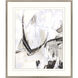 Neutral Boundary White and Blue and Black and Gray Framed Art