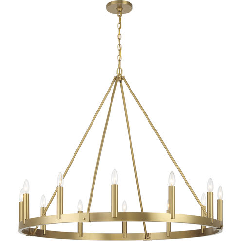 Dutton 12 Light 42.5 inch Signature Brass Chandelier Ceiling Light