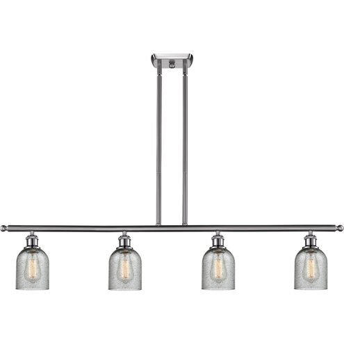 Ballston Caledonia 4 Light 48 inch Brushed Satin Nickel Island Light Ceiling Light in Charcoal Glass, Ballston