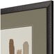 Abstract Collection Modern Rubbed Matte Espresso Wood With Honeycomb Embossing Framed Art