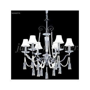 Pearl 6 Light 27 inch Silver Crystal Chandelier Ceiling Light
