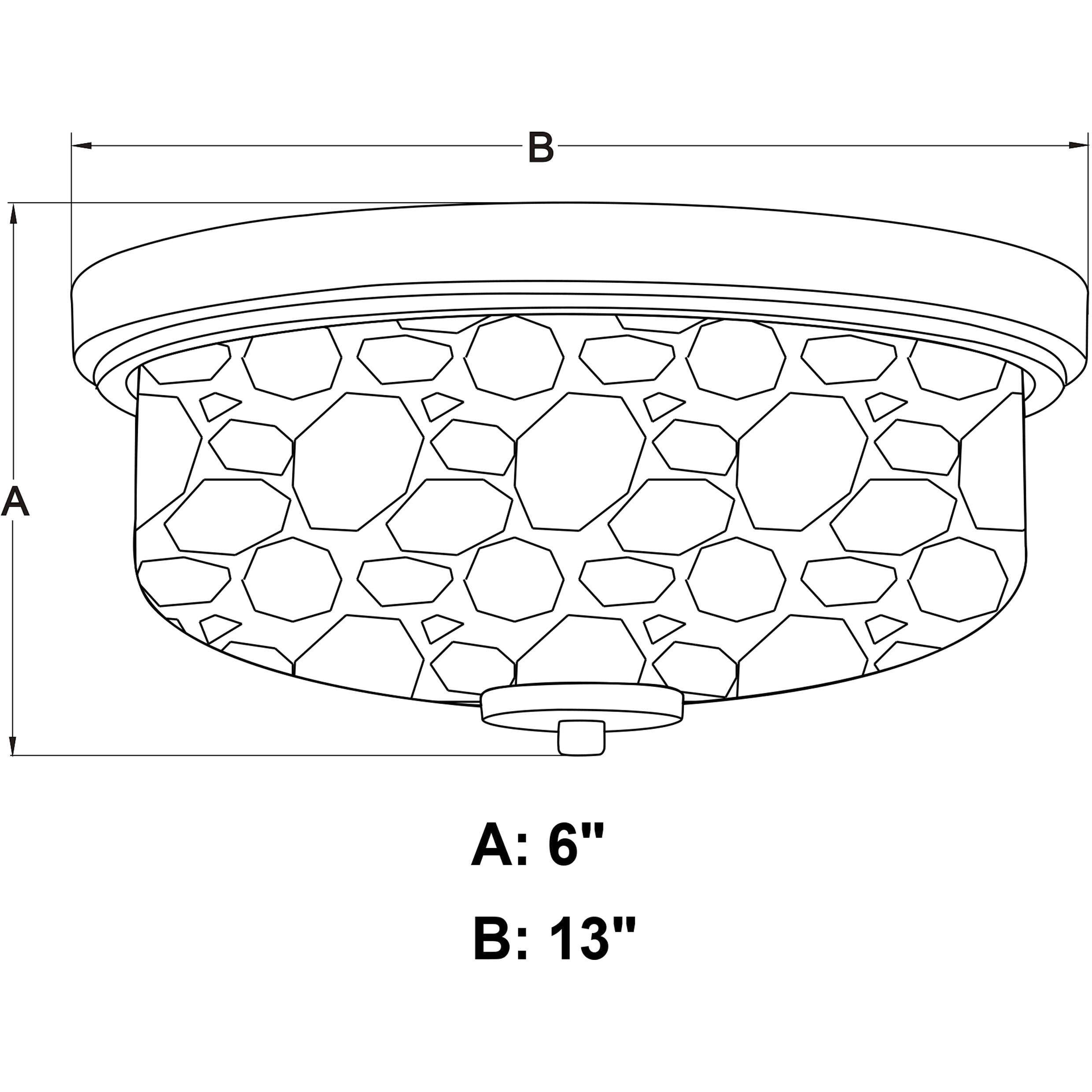 Northlake 2 Light 13 inch Matte Black Flush Mount Ceiling Light