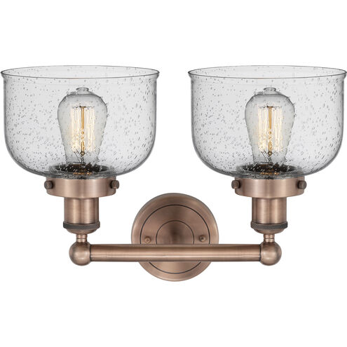 Bell 2 Light 15.5 inch Antique Copper Bath Vanity Light Wall Light in Seedy
