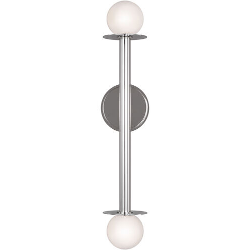 Kelly by Kelly Wearstler Nodes 2 Light 4.75 inch Polished Nickel Sconce Wall Light