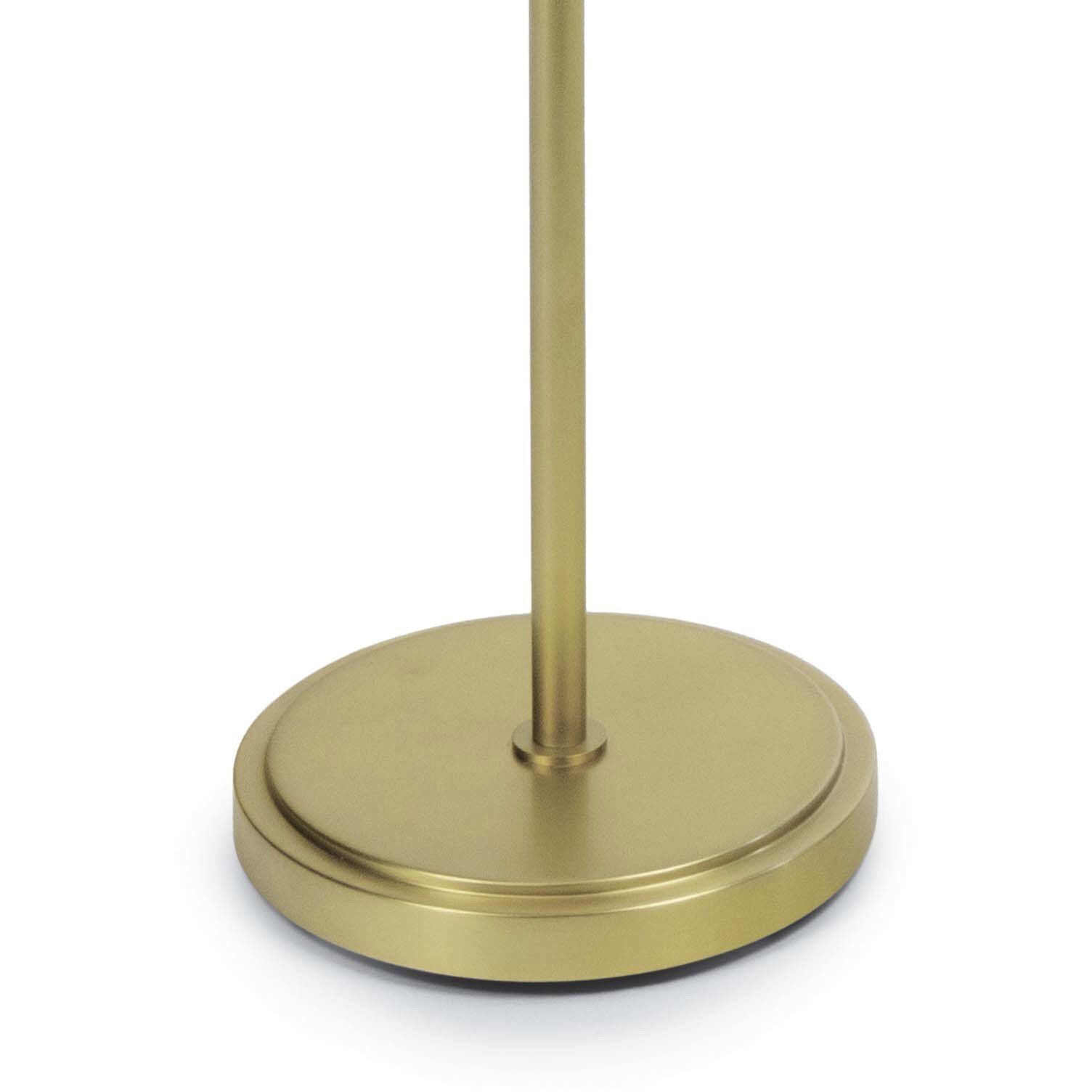 Vest 60.5 inch 60 watt White and Natural Brass Floor Lamp Portable Light