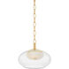 Moore 1 Light 12 inch Aged Brass Pendant Ceiling Light