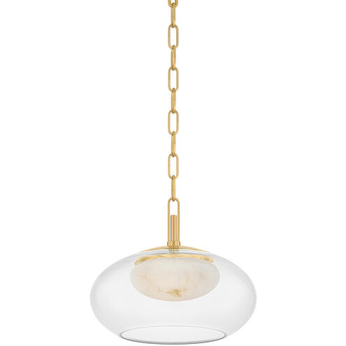 Moore 1 Light 12 inch Aged Brass Pendant Ceiling Light