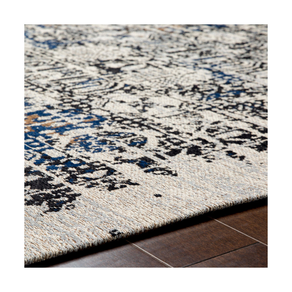 Amsterdam 36 X 24 inch Navy/Charcoal/Camel/Ivory/Denim Rugs, Rectangle