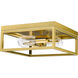 Canada 2 Light 12 inch Gold Flush Mount Ceiling Light