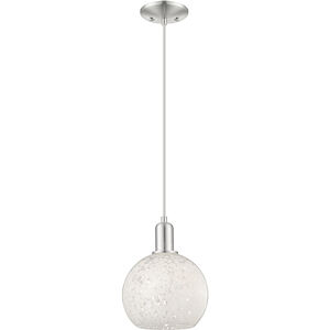 Arcadia White Mouchette 1 Light 8.00 inch Mini Pendant