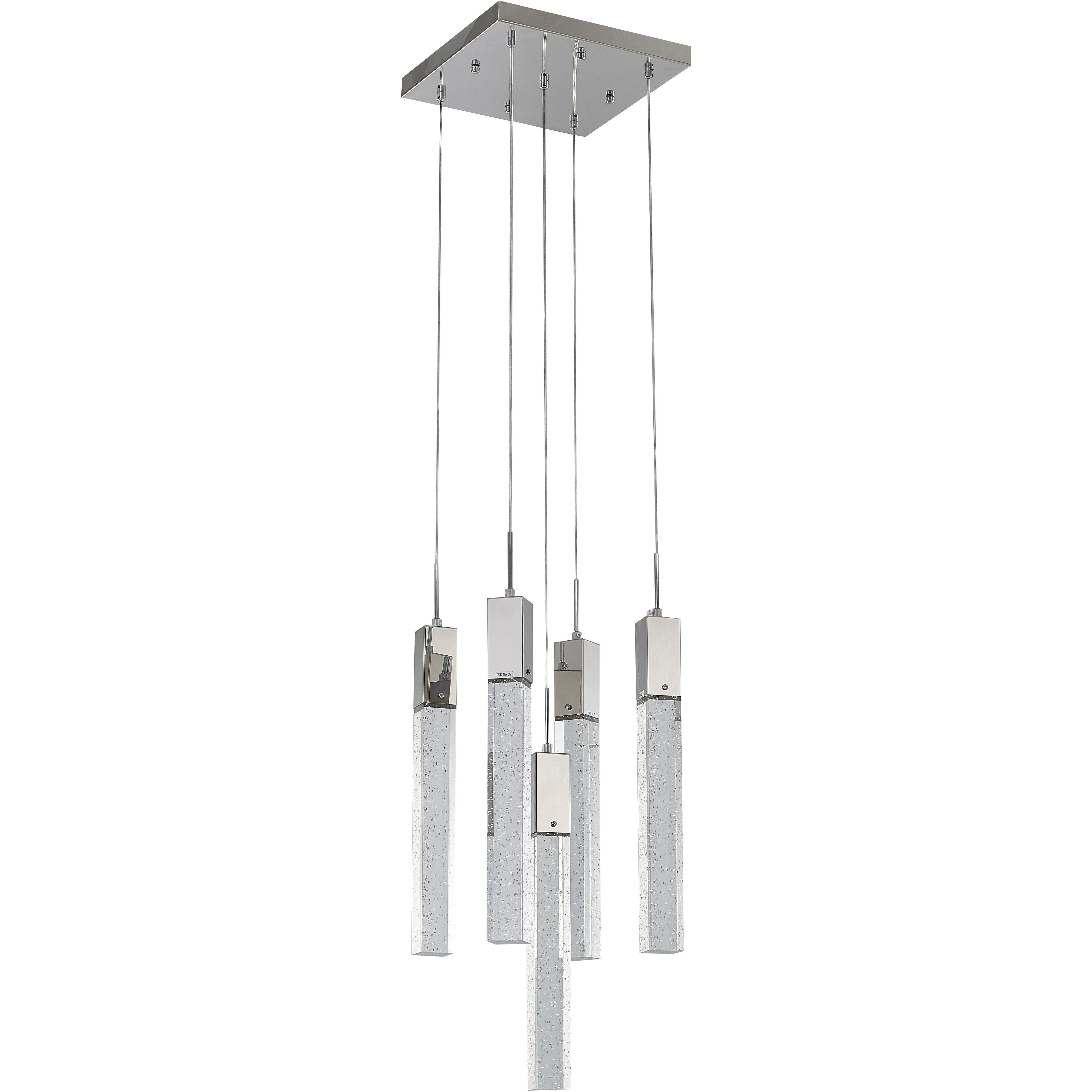 Canada 5 Light 13.78 inch Chrome Chandelier Ceiling Light