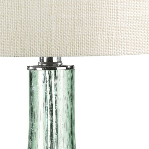 Glass 28 inch 100.00 watt Green with Clear Table Lamp Portable Light in Incandescent