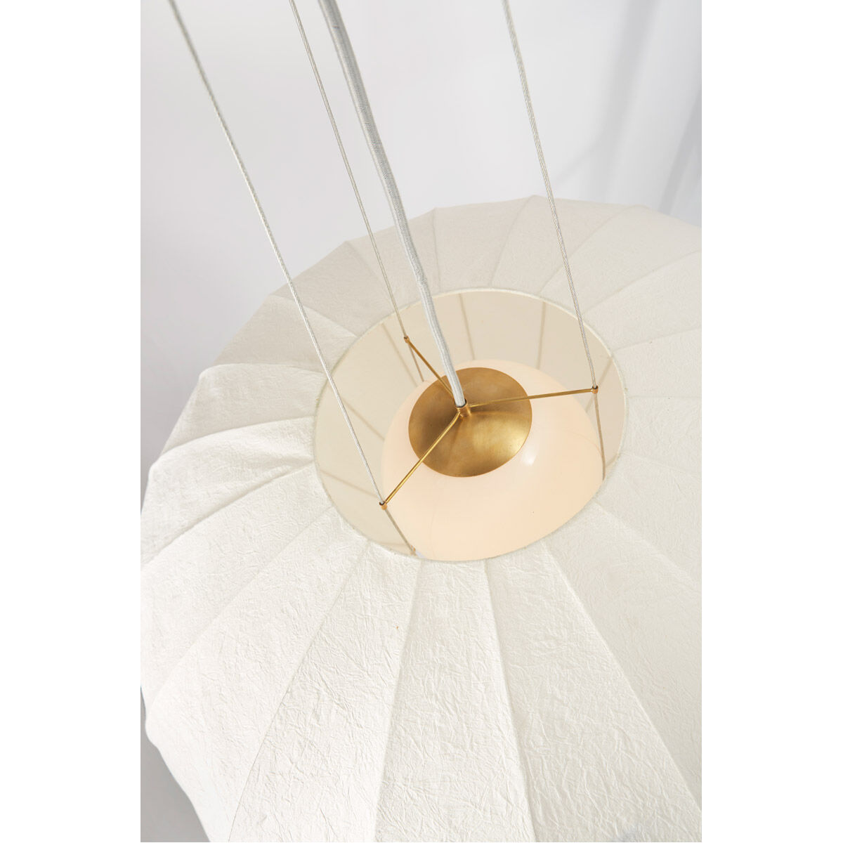 Barbara Barry Moon 1 Light 36 inch Soft Brass Hanging Shade Ceiling Light, Large