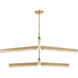 Kelly by Kelly Wearstler Linea LED 56 inch Hand Rubbed Antique Brass Two Tier Chandelier Ceiling Light