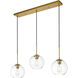 Baxter 3 Light 36 inch Brass Pendant Ceiling Light