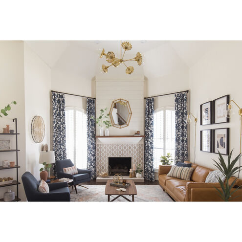 Alyssa 8 Light 42 inch Aged Brass Chandelier Ceiling Light