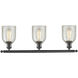 Ballston Caledonia LED 26 inch Matte Black Bath Vanity Light Wall Light in Mica Glass, Ballston