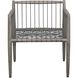 Borneo Weathered Dark Gray and Oyster White Outdoor Dining Chair