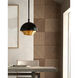 Salviati 1 Light 9.75 inch Black and Gold Leaf Pendant Ceiling Light, Medium