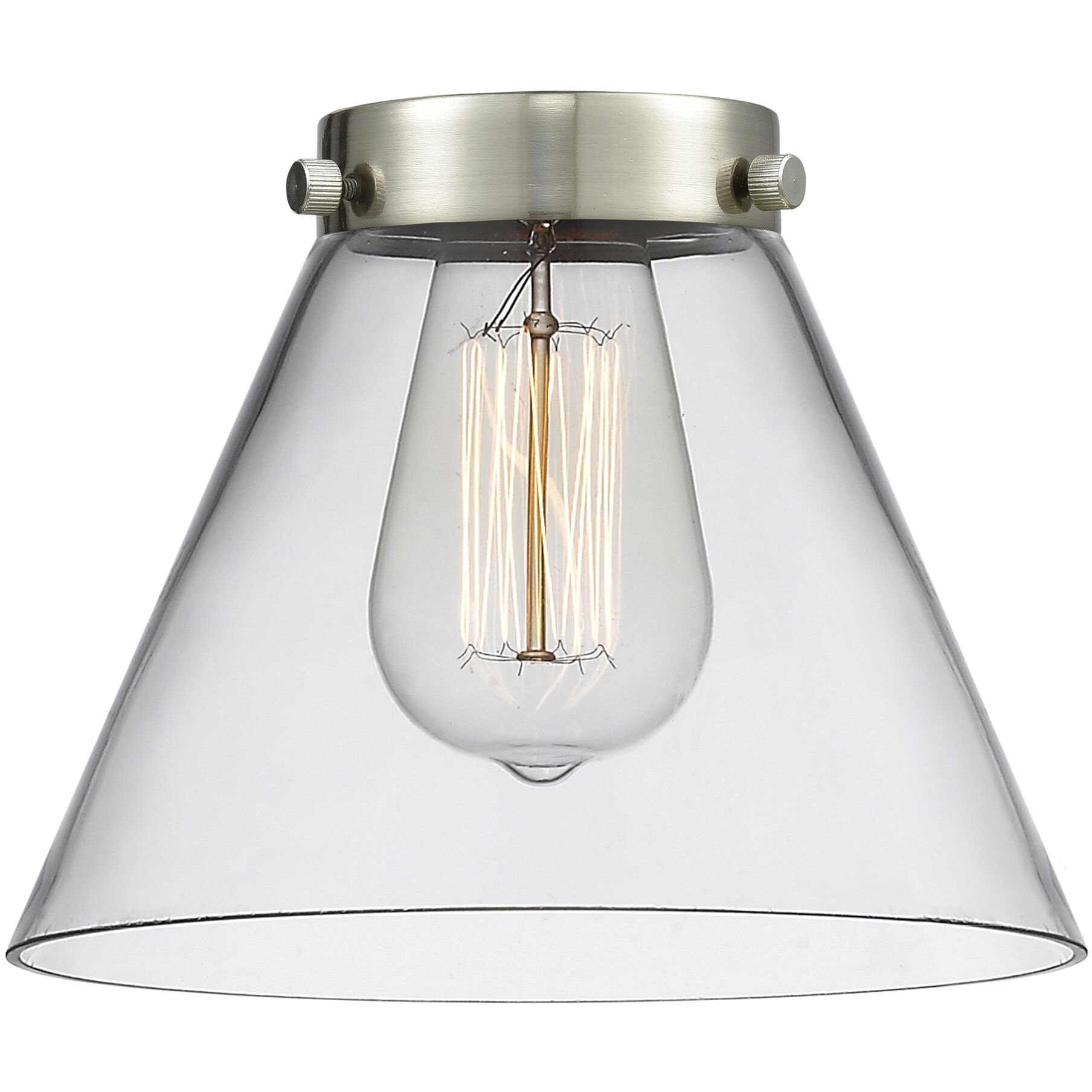 Franklin Restoration Cone 1 Light 8 inch Antique Brass Mini Pendant Ceiling Light in Incandescent, Clear